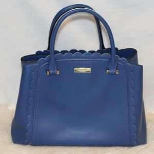 Blue Scalloped Kate Spade Linzi Satchel/Crossbody